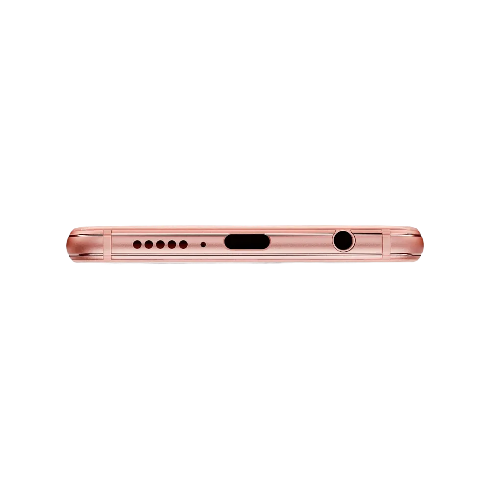 Huawei P20 Lite montré en vue inférieure, port USB-C, haut-parleur et tiroir SIM bien visibles. Photo optimisée iTelier Lyon pour réparation connecteur de charge, audio et diagnostic gratuit.
