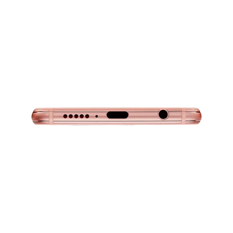 Huawei P20 Lite montré en vue inférieure, port USB-C, haut-parleur et tiroir SIM bien visibles. Photo optimisée iTelier Lyon pour réparation connecteur de charge, audio et diagnostic gratuit.
