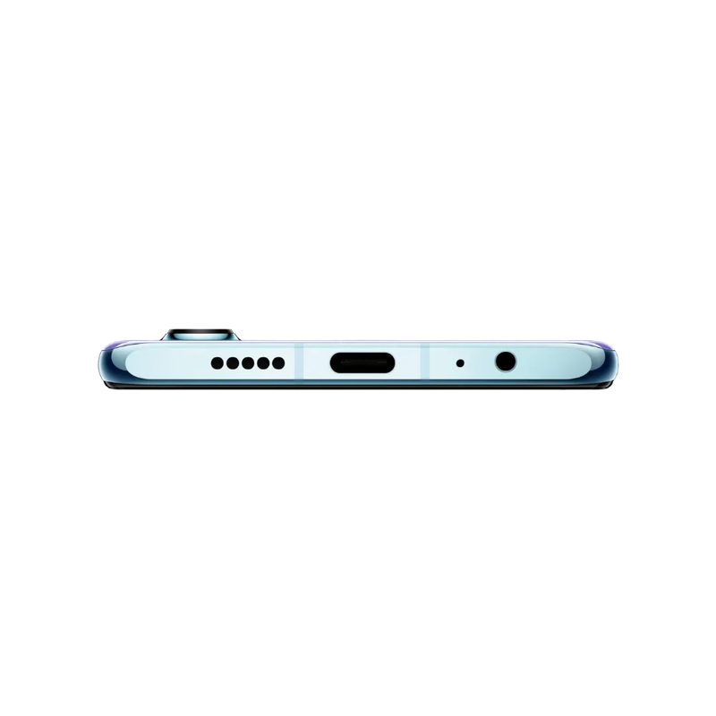 Huawei P30 montré en vue inférieure, port USB-C, haut-parleur et tiroir SIM bien visibles. Photo optimisée iTelier Lyon pour réparation connecteur de charge, audio et diagnostic gratuit.