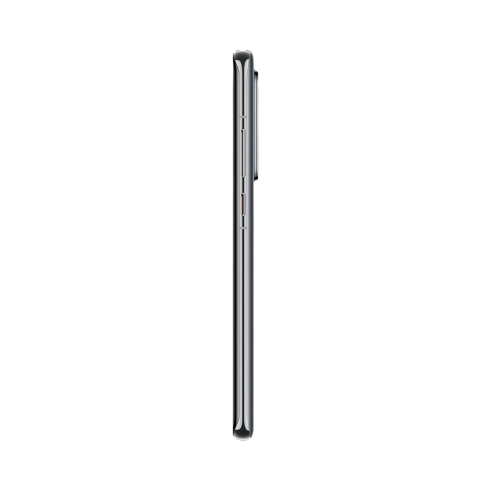 Huawei P40 Pro montré de profil argenté, finesse du châssis incurvé et boutons latéraux visibles. Photo optimisée iTelier Lyon pour réparation boutons, connecteur et diagnostic gratuit.