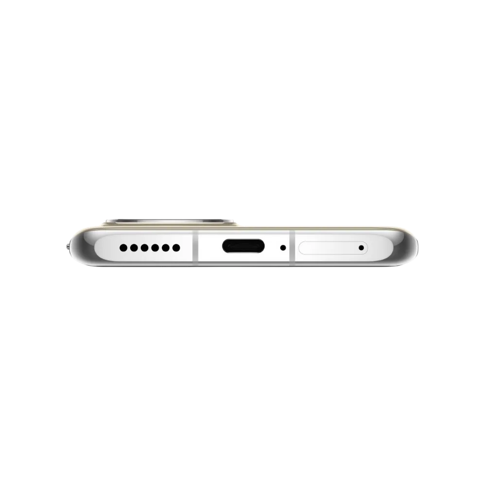 Huawei P50 Pro montré en vue inférieure, port USB-C, haut-parleur et tiroir SIM bien visibles. Photo optimisée iTelier Lyon pour réparation connecteur de charge, audio et diagnostic gratuit.