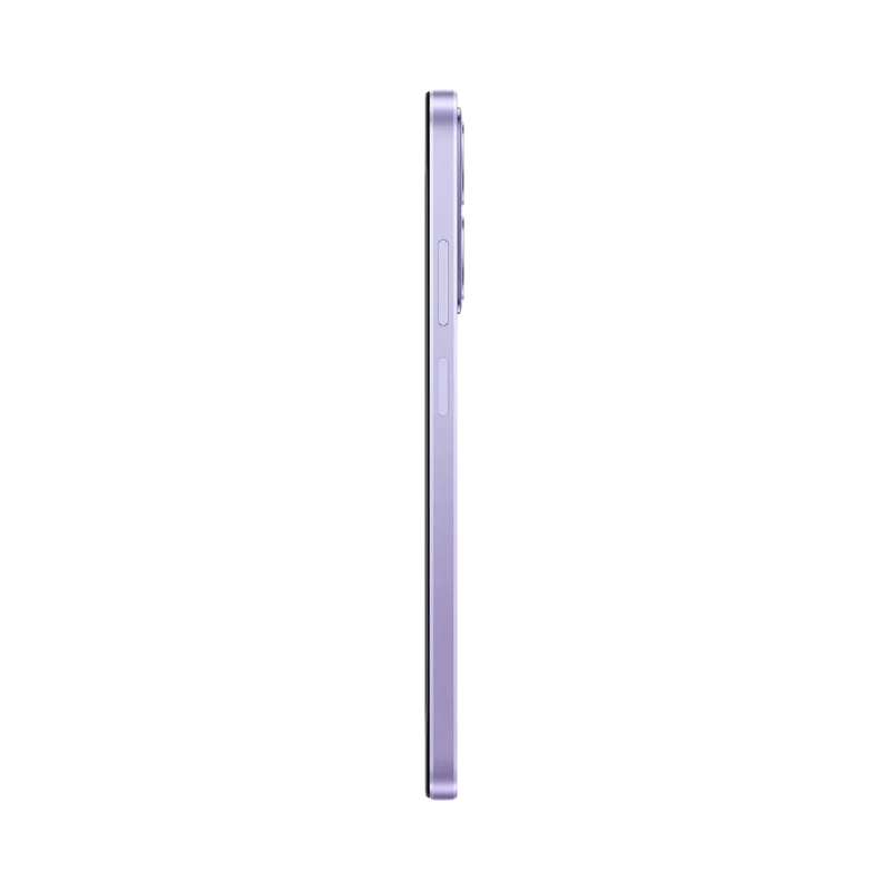 Oppo A40 montré de profil gauche, finesse du châssis violet et boutons latéraux visibles. Photo optimisée iTelier Lyon pour réparation boutons, connecteur et diagnostic gratuit avec garantie.