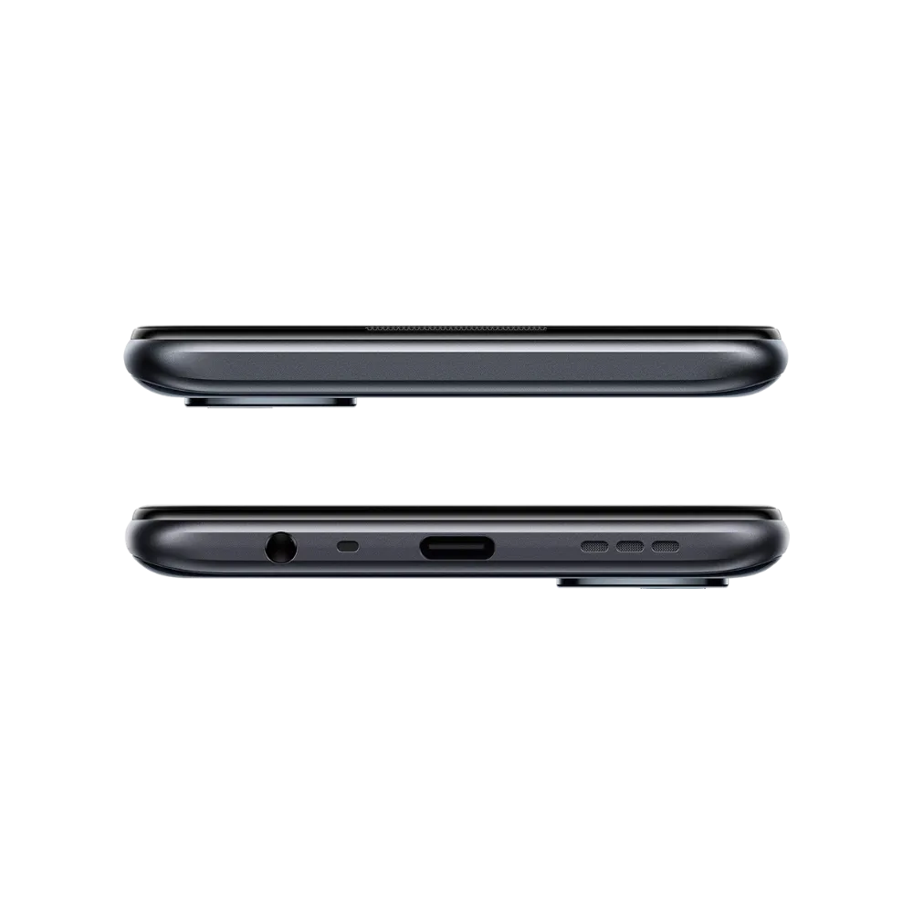 Oppo A53 présenté en vue supérieure et inférieure, port USB-C, haut-parleur et tiroir SIM visibles. Photo optimisée iTelier Lyon pour réparation connecteur de charge, audio et diagnostic gratuit.