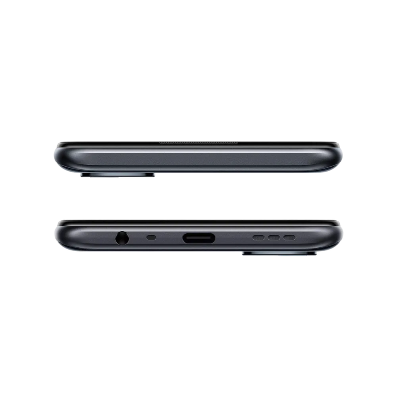 Oppo A53 présenté en vue supérieure et inférieure, port USB-C, haut-parleur et tiroir SIM visibles. Photo optimisée iTelier Lyon pour réparation connecteur de charge, audio et diagnostic gratuit.