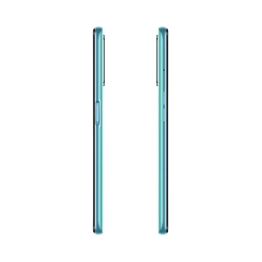 Oppo A96 montré de profil gauche et droit, finesse du châssis visible, utilisé par iTelier Lyon pour mettre en avant réparations connecteur, boutons latéraux et diagnostic offert avec garantie.