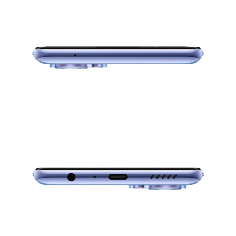 Oppo Find X5 Lite montré en vue supérieure et inférieure, port USB-C, prise jack et haut-parleur bien visibles. Photo optimisée iTelier Lyon pour réparation connecteur de charge, audio et diagnostic gratuit.