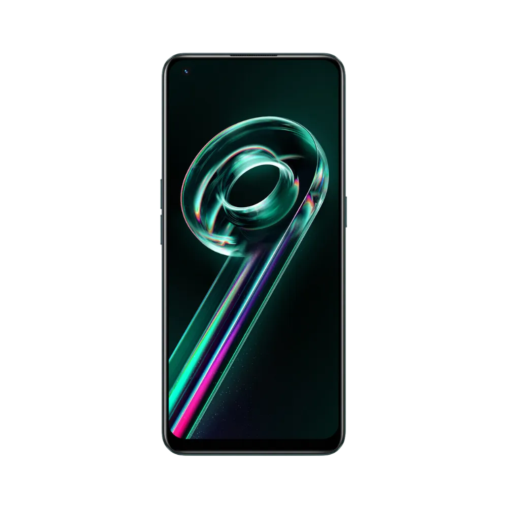 Réparation Realme 9 Pro+ iTelier Lyon – téléphone présenté de face en position verticale, écran allumé avec fond noir et logo Drive to Leap en surimpression, idéal pour réparation écran, diagnostic offert et changement batterie rapide.