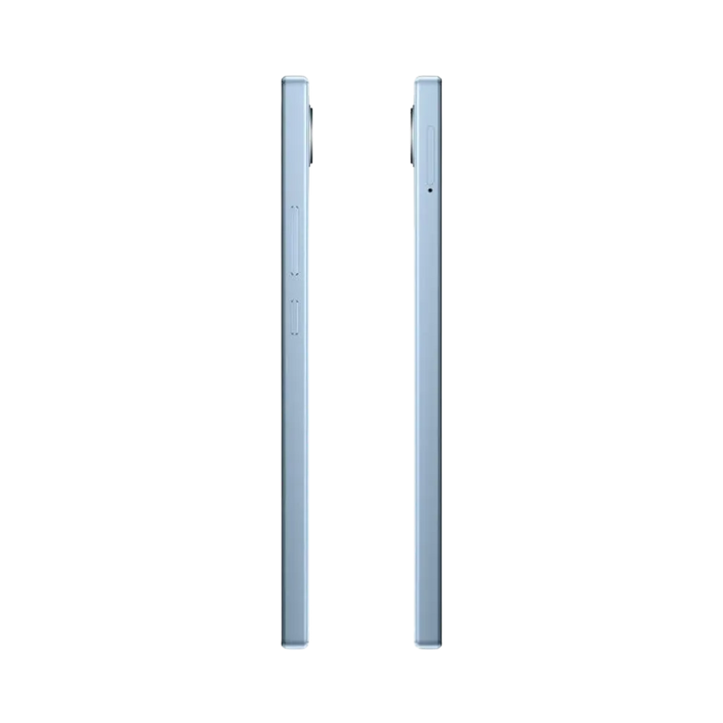 Réparation Realme C30 iTelier Lyon – smartphone affiché de profil gauche et droit en position verticale, finesse et boutons latéraux visibles, adapté aux réparations bouton power, volume et remplacement connecteur de charge.