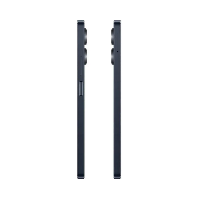 Réparation Realme C33 iTelier Lyon – smartphone affiché de profil gauche et droit en position verticale, finesse et boutons latéraux visibles, adapté aux réparations bouton power, volume et remplacement connecteur de charge.