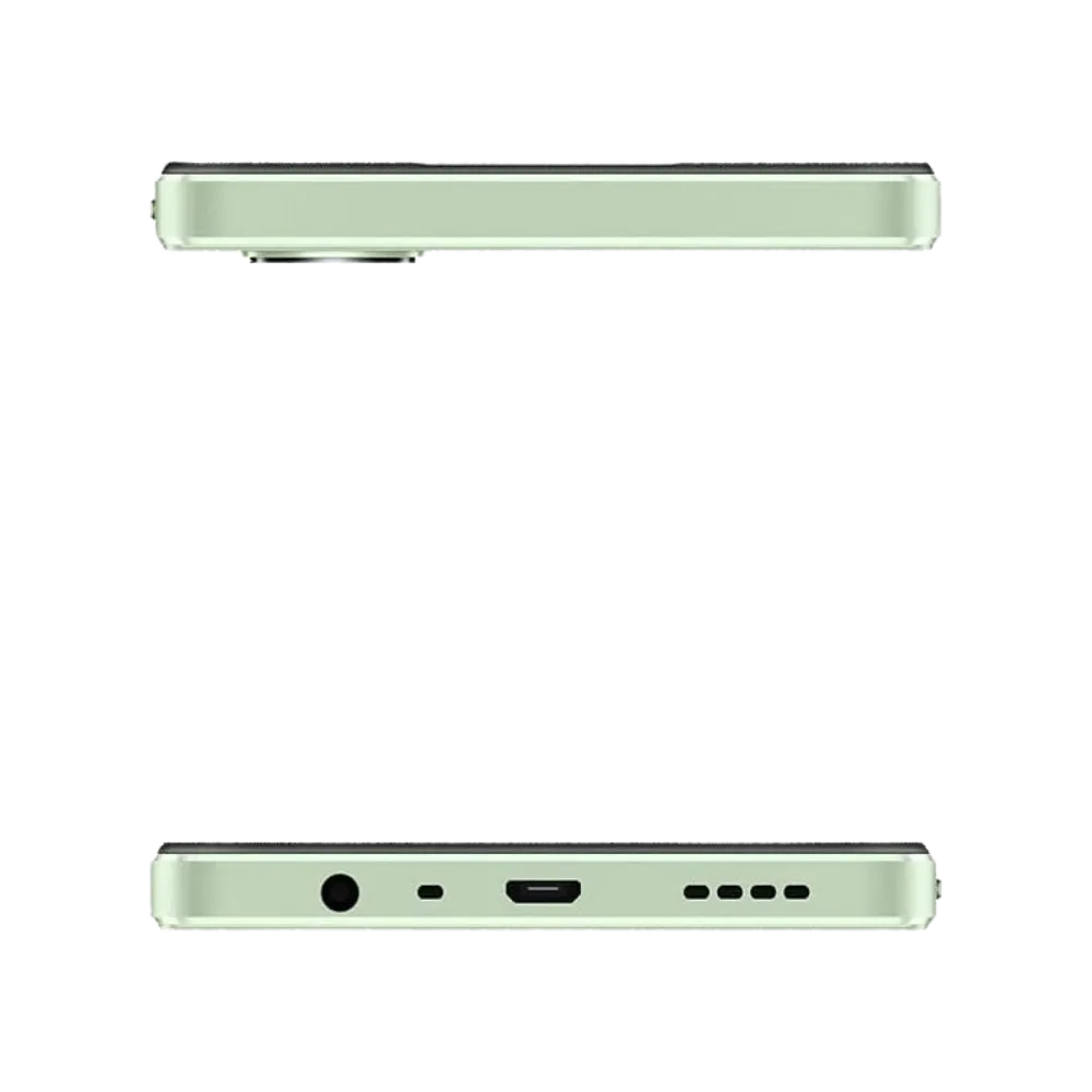 Réparation Realme Narzo 50i Prime iTelier Lyon – smartphone montré à plat vue du dessus et du dessous, détails visibles sur connecteur de charge, micro et haut-parleur, optimisé pour réparation connecteur et diagnostic complet.