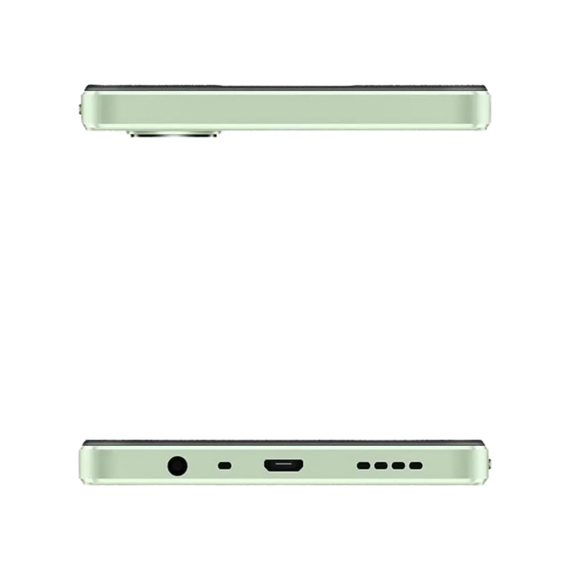 Réparation Realme Narzo 50i Prime iTelier Lyon – smartphone montré à plat vue du dessus et du dessous, détails visibles sur connecteur de charge, micro et haut-parleur, optimisé pour réparation connecteur et diagnostic complet.