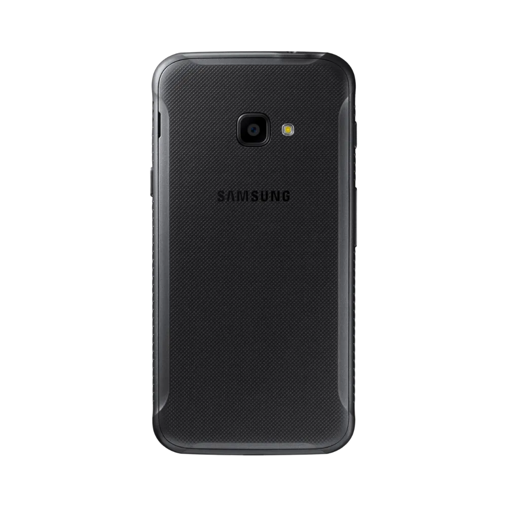 Arrière du Samsung Galaxy XCover 4 avec son design renforcé. iTelier Lyon : remplacement cache arrière, changement batterie, réparation caméra ou connecteur. Pièces garanties 1 an, diagnostic offert.