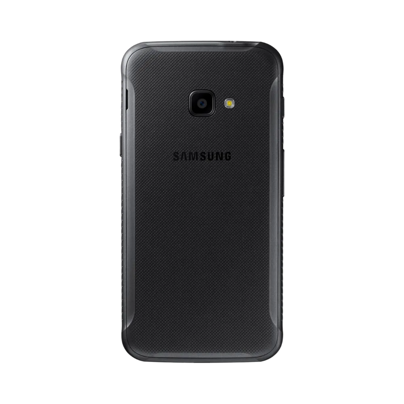 Arrière du Samsung Galaxy XCover 4 avec son design renforcé. iTelier Lyon : remplacement cache arrière, changement batterie, réparation caméra ou connecteur. Pièces garanties 1 an, diagnostic offert.