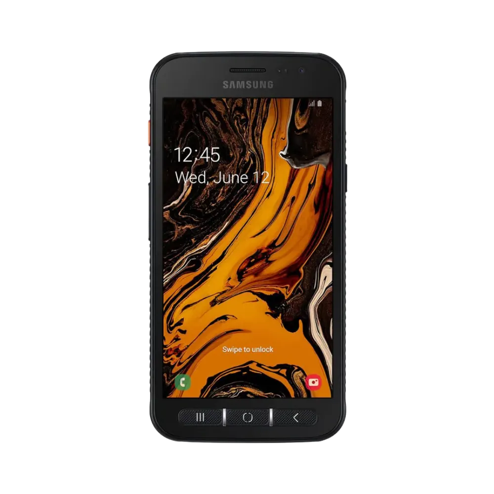 Galaxy XCover 4s en vue avant avec son écran actif. iTelier Lyon : remplacement dalle tactile, écran fissuré ou problème d’affichage. Réparation express à Lyon ou envoi sécurisé dans toute la France.