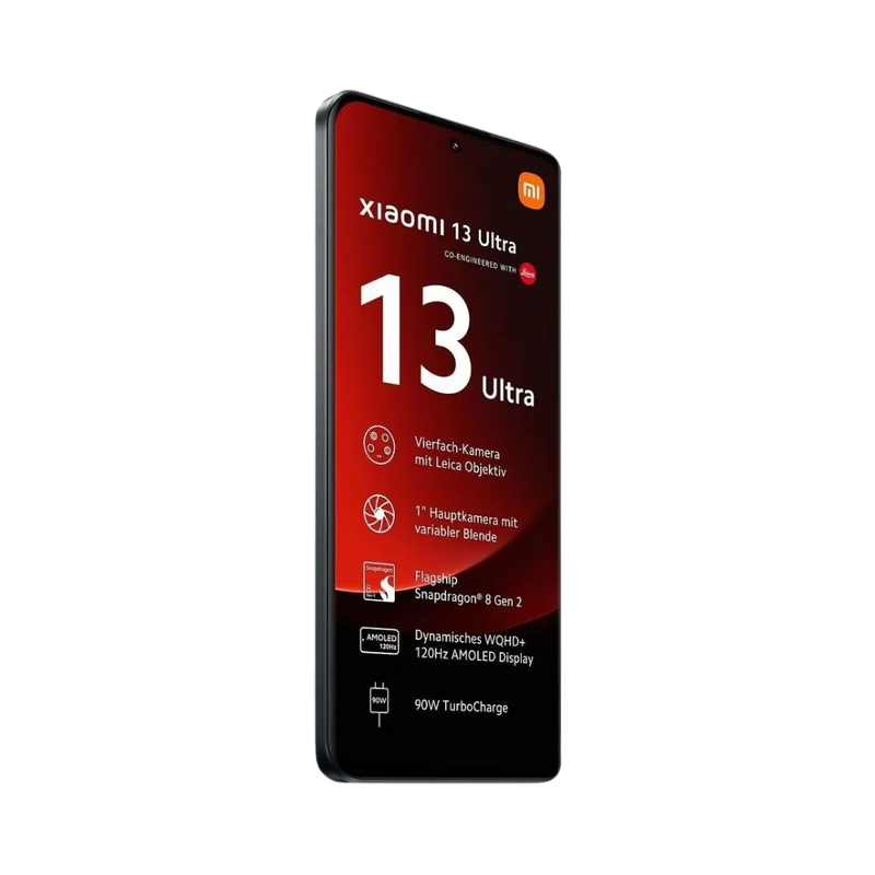 Écran du Xiaomi 13 Ultra noir — remplacement vitre et dalle originale chez iTelier Lyon, réparation rapide avec pièces garanties 1 an, devis gratuit, service boutique ou correspondance.