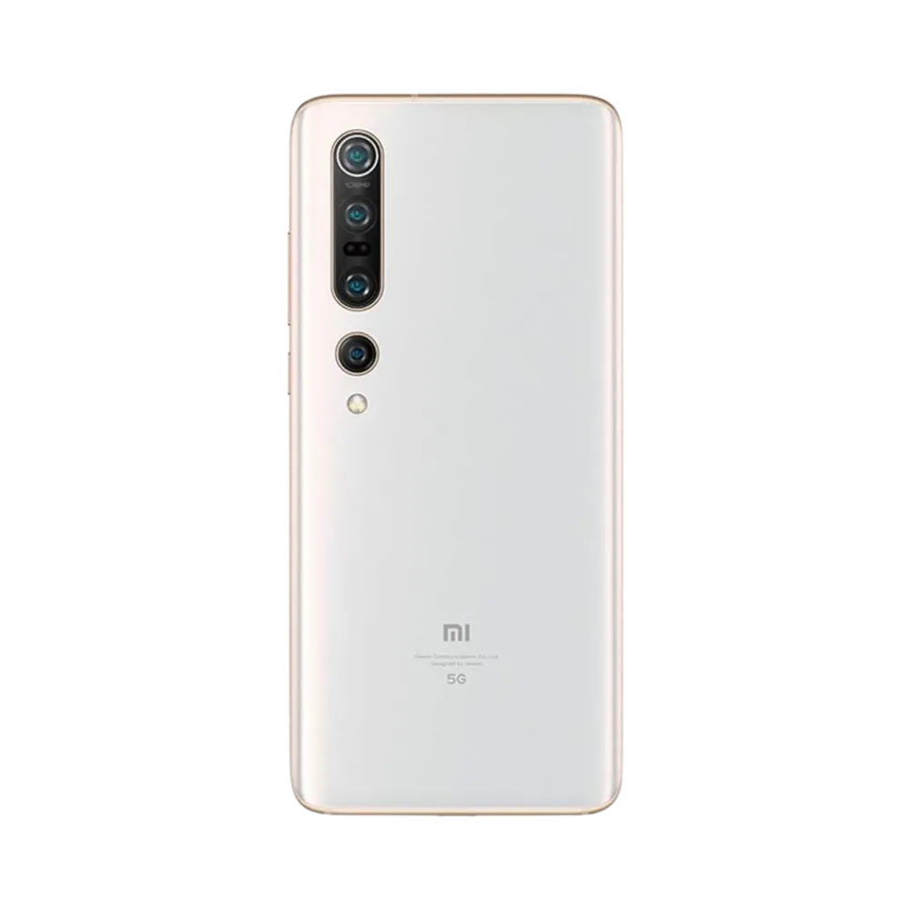 Dos du Xiaomi Mi 10 Pro 5G avec quadruple caméra verticale — réparation appareil photo et vitre arrière par iTelier Lyon, techniciens experts, diagnostic offert et pièces garanties 1 an.
