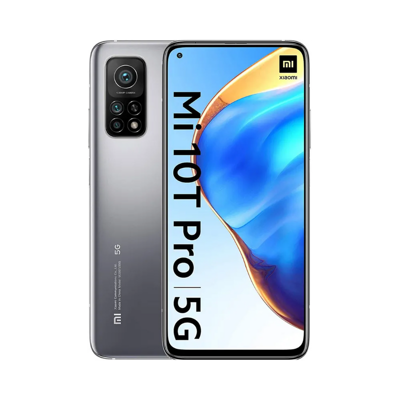 Xiaomi Mi 10T 5G en vue avant et arrière — réparation écran, vitre arrière et batterie par iTelier Lyon, diagnostic offert, pièces d’origine garanties 1 an, service express et envoi national.