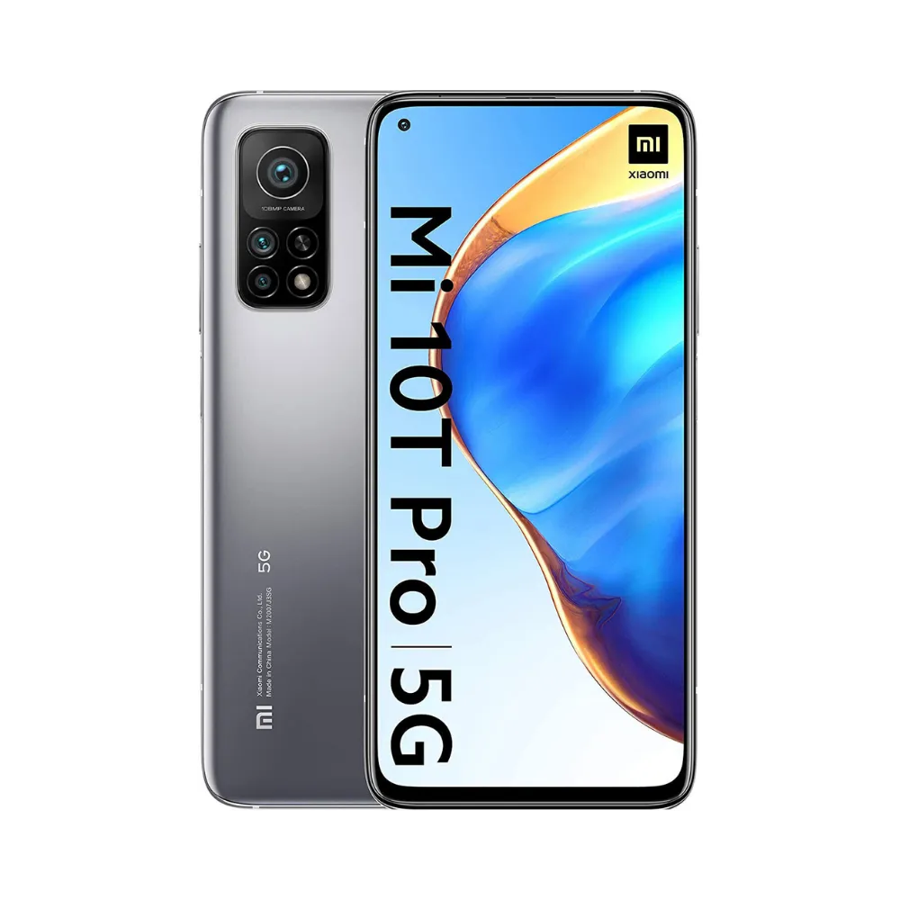 Xiaomi Mi 10T Pro 5G en vue avant et arrière — réparation écran, vitre arrière et batterie par iTelier Lyon, diagnostic gratuit, pièces d’origine garanties 1 an, service express et envoi national