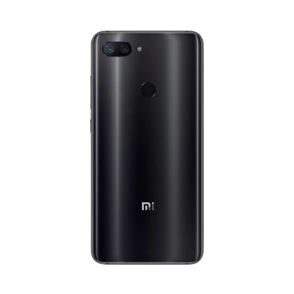 Dos du Xiaomi Mi 8 Lite noir avec double caméra horizontale — réparation module photo, lentille et vitre arrière par iTelier Lyon, techniciens certifiés, diagnostic offert et pièces garanties 12 mois.