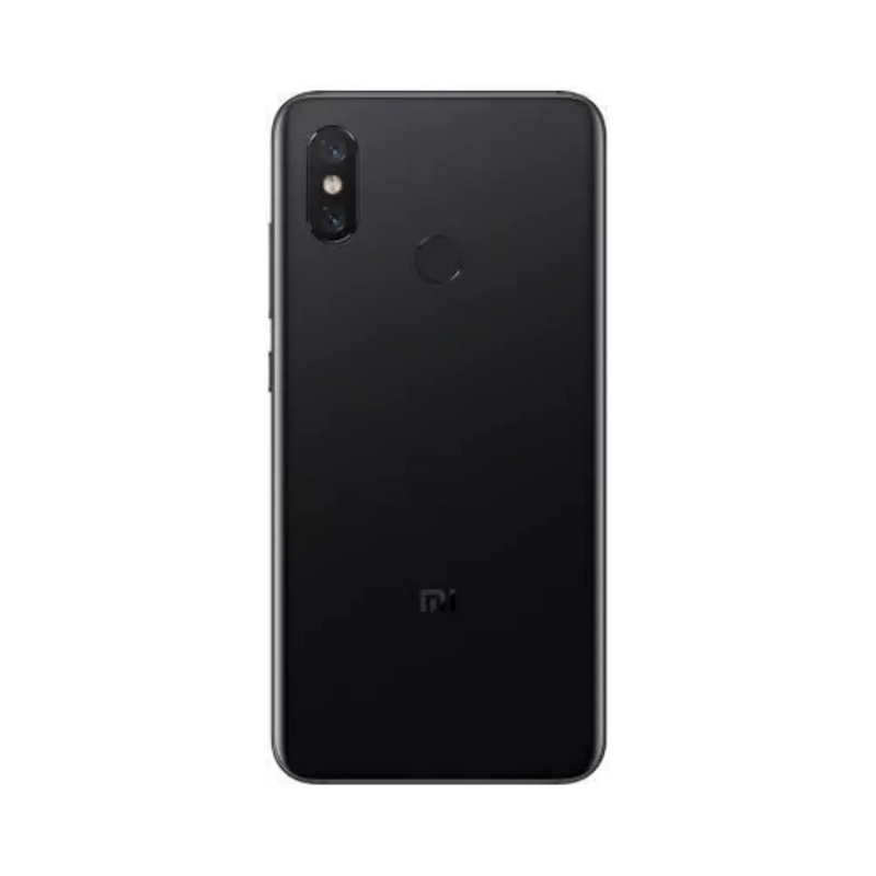 Dos du Xiaomi Mi 8 noir avec double caméra verticale et capteur d’empreinte — réparation lentille caméra, module photo et vitre arrière par iTelier Lyon, techniciens certifiés, pièces garanties 1 an.