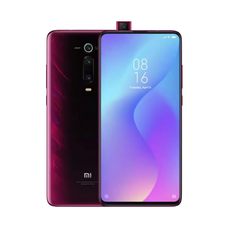 Xiaomi Mi 9T en vue avant et arrière avec caméra pop-up — réparation écran, vitre arrière et batterie par iTelier Lyon, diagnostic gratuit, pièces d’origine garanties 1 an, service express et envoi national.