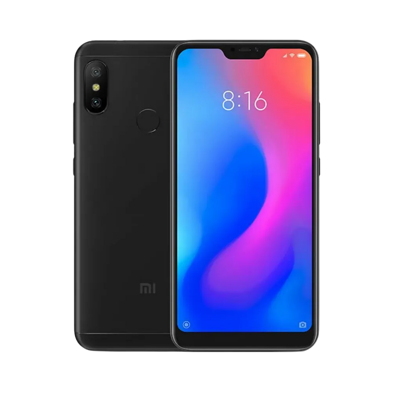 Xiaomi Mi A2 noir en vue avant et arrière — réparation écran LCD Full HD, remplacement vitre tactile cassée et changement batterie par iTelier Lyon, devis gratuit, réparation rapide en boutique et service par correspondance nationale.