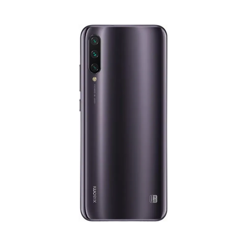 Dos du Xiaomi Mi A3 gris avec triple module photo vertical — réparation lentille caméra, remplacement vitre arrière et maintenance batterie par iTelier Lyon, techniciens certifiés, service rapide, fiable et écologique.