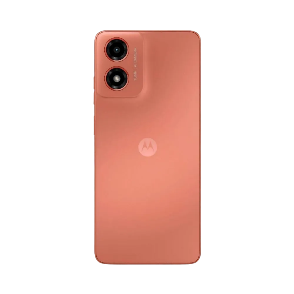 Remplacement vitre arrière Motorola G04s à Lyon – iTelier. Vue arrière avec module photo double, parfaite pour illustrer une réparation de dos fissuré, rayé ou châssis endommagé. Diagnostic offert et pièces garanties.
