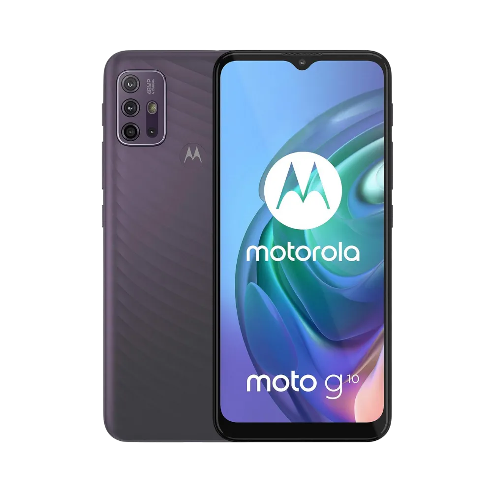 Réparation Motorola G10 à Lyon – iTelier : vue avant avec écran éteint, idéale pour illustrer le remplacement d’écran fissuré ou tactile défectueux. Diagnostic gratuit, pièces garanties et réparation rapide en boutique Lyon 6 ou par envoi national.