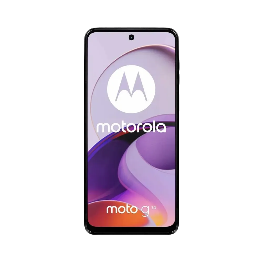 Diagnostic Motorola G14 à Lyon – iTelier : photo avec écran allumé, parfaite pour illustrer les réparations d’affichage défectueux, écran noir ou anomalies visuelles. Service rapide avec garantie 1 an et envoi sécurisé France entière.