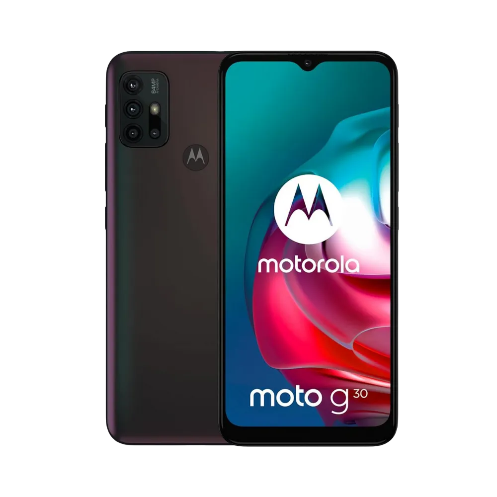 Réparation Motorola G30 à Lyon – iTelier : vue avant avec écran éteint, parfaite pour illustrer un remplacement d’écran fissuré ou tactile défectueux. Diagnostic gratuit, pièces garanties et réparation express en boutique Lyon 6 ou par envoi national.