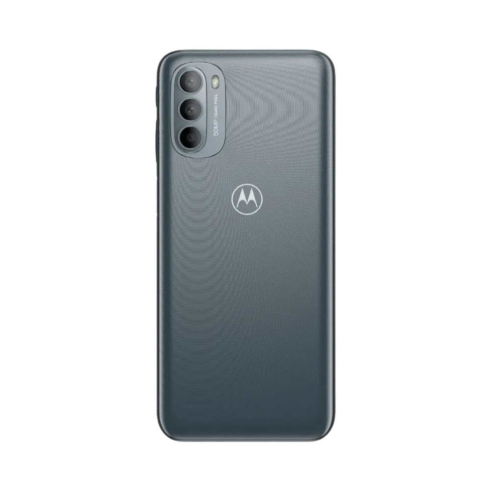 Remplacement vitre arrière Motorola G31 à Lyon – iTelier. Vue arrière avec module photo, illustrant la réparation du dos rayé ou fissuré. Diagnostic offert, pièces garanties et service professionnel en boutique ou par correspondance.