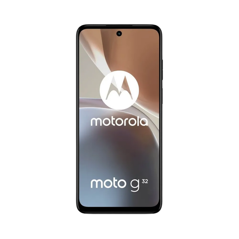 Diagnostic Motorola G32 à Lyon – iTelier : photo avec écran allumé, parfaite pour représenter les réparations d’affichage défectueux, écran noir ou anomalies visuelles. Réparation rapide, garantie 1 an et envoi postal France entière.