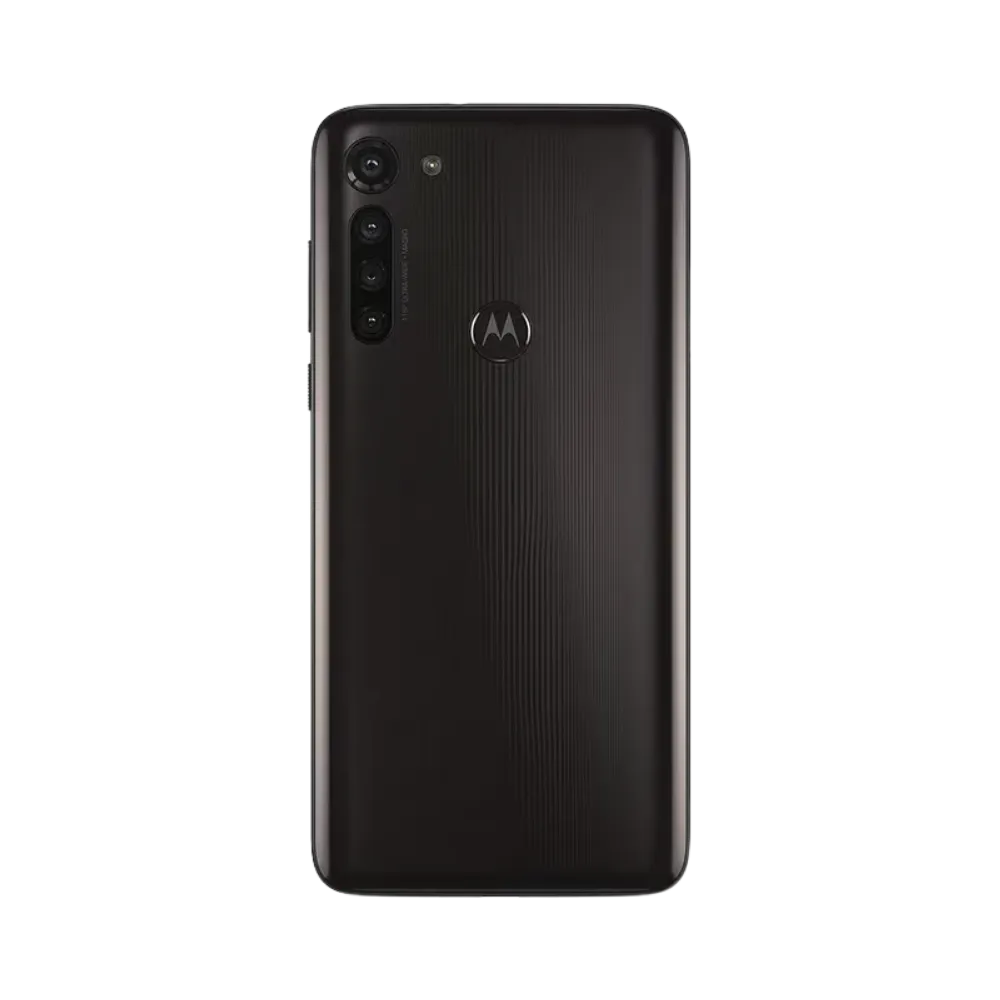 Remplacement vitre arrière Motorola G8 Power à Lyon – iTelier. Vue arrière complète avec quadruple caméra, parfaite pour illustrer une réparation du dos fissuré, rayé ou châssis endommagé. Diagnostic offert, pièces garanties et service expert.