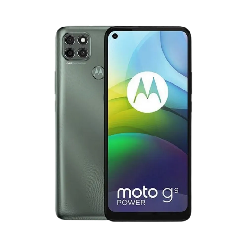 Réparation Motorola G9 Power à Lyon – iTelier : vue avant et arrière du smartphone, idéale pour illustrer le remplacement d’écran fissuré et la réparation de vitre arrière. Diagnostic gratuit, pièces garanties, service express en boutique Lyon 6 ou par envoi national.
