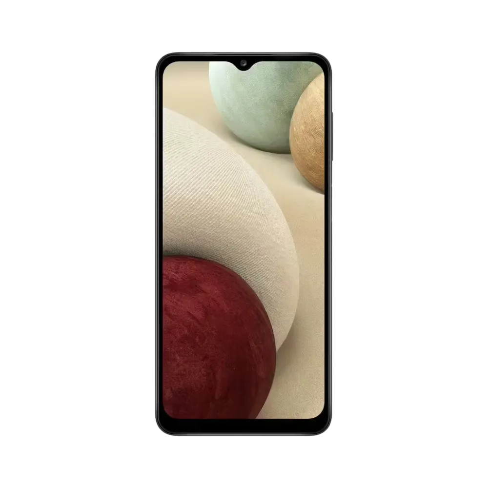 Écran complet Samsung Galaxy A12 affichant interface Android – remplacement écran fissuré ou tactile défectueux par iTelier Lyon – réparation rapide, pièces d’origine garanties 1 an, envoi national sécurisé.