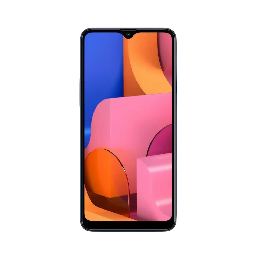 Écran complet Samsung Galaxy A20s affichant interface Android colorée – remplacement écran fissuré ou tactile défectueux par iTelier Lyon – réparation rapide, pièces d’origine garanties 1 an, envoi national sécurisé.