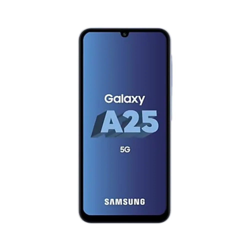 Écran complet Samsung Galaxy A25 5G affichant interface Android – remplacement écran fissuré ou tactile défectueux par iTelier Lyon – réparation rapide, pièces d’origine garanties 1 an, envoi national sécurisé.