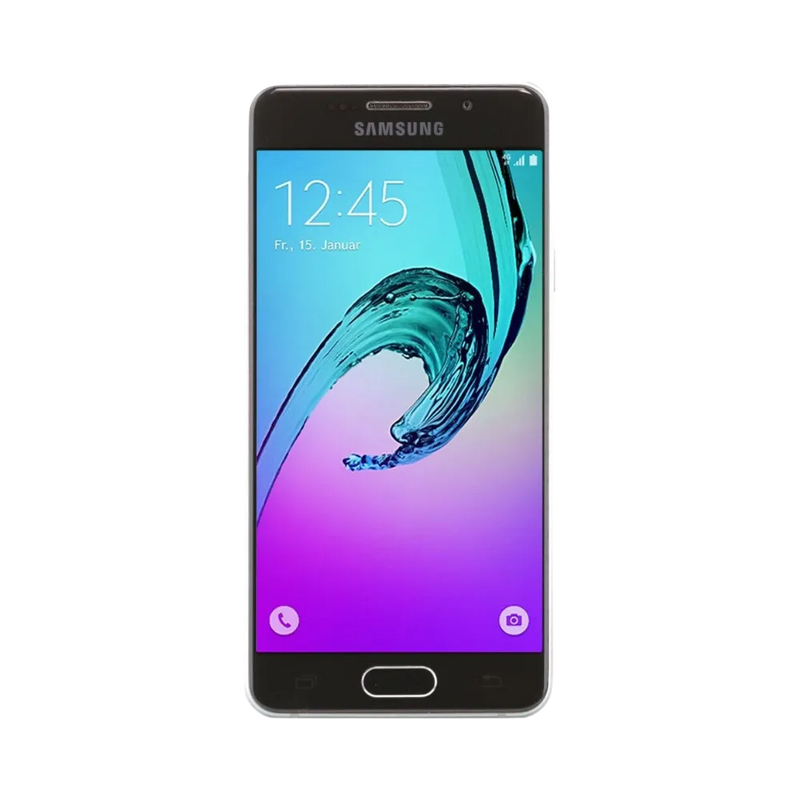 Écran avant Samsung Galaxy A3 2016 affichant fond violet – changement écran cassé ou tactile bloqué par iTelier Lyon – réparation rapide, pièces d’origine garanties 1 an, intervention en atelier expert.