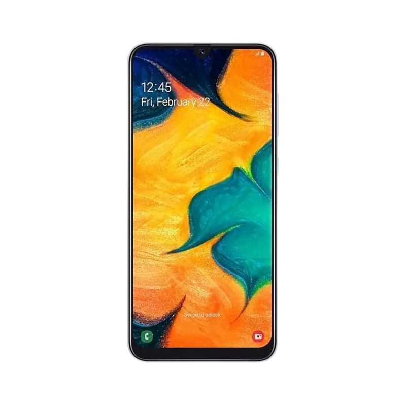Écran complet Samsung Galaxy A30 affichant interface Android – remplacement écran fissuré ou tactile défectueux par iTelier Lyon – réparation rapide, pièces d’origine garanties 1 an, envoi national sécurisé.