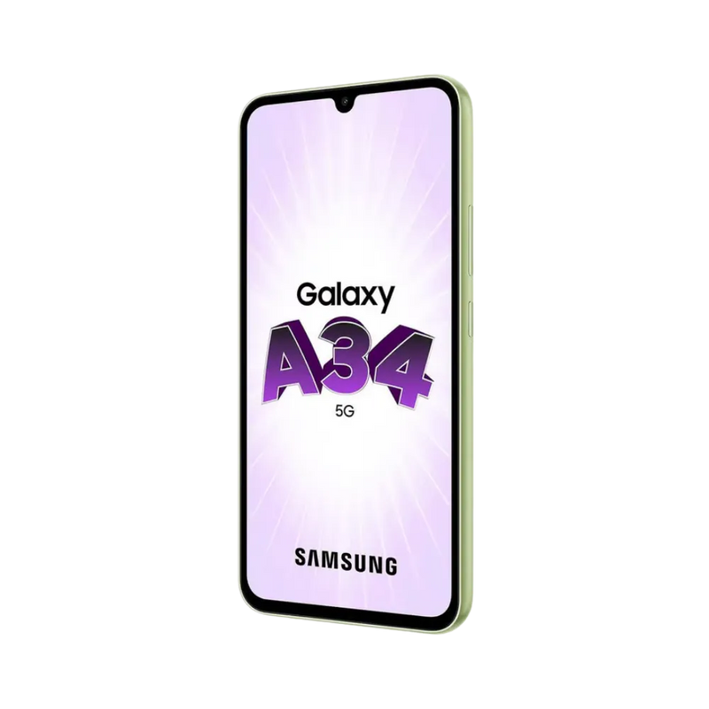 Écran complet Samsung Galaxy A34 5G affichant interface Android – remplacement écran cassé ou tactile défectueux chez iTelier Lyon – réparation rapide, pièces d’origine garanties 1 an, envoi national sécurisé.