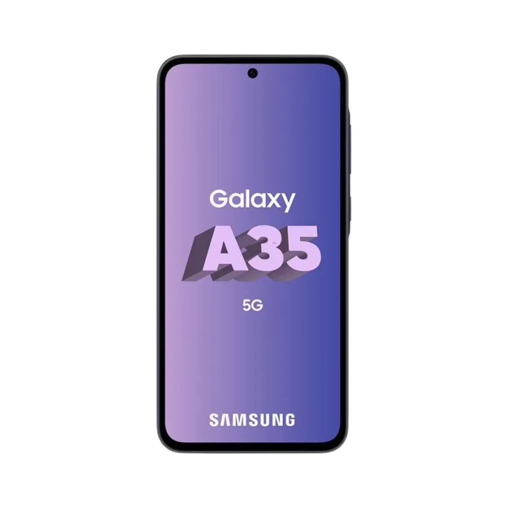 Écran complet Samsung Galaxy A35 5G affichant interface moderne – remplacement écran fissuré ou tactile endommagé par iTelier Lyon – réparation express, pièces originales garanties 1 an, envoi sécurisé national.