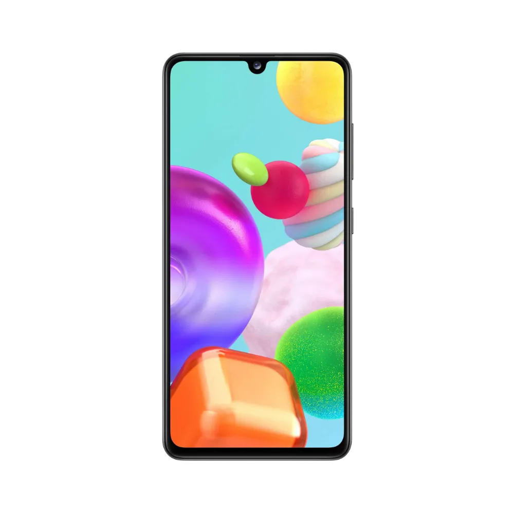 Écran complet Samsung Galaxy A41 affichant interface Android colorée – remplacement écran fissuré ou tactile endommagé chez iTelier Lyon – réparation rapide, pièces d’origine garanties 1 an, envoi national sécurisé.