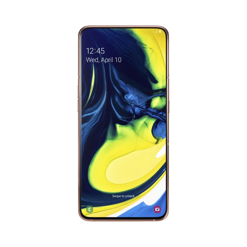 Écran complet Samsung Galaxy A80 affichant interface AMOLED – remplacement écran cassé ou tactile défectueux chez iTelier Lyon – réparation rapide, garantie pièces 1 an, service national.
