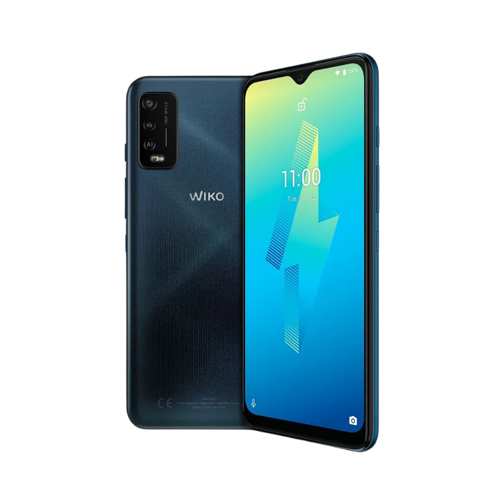 Wiko Power U10 noir vu de face et dos, réparation écran et batterie chez iTelier Lyon avec pièces d’origine garanties, service rapide et envoi sécurisé dans toute la France.