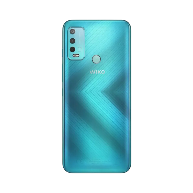 Vue arrière du Wiko Power U30 bleu, remplacement batterie ou vitre arrière chez iTelier Lyon avec envoi postal sécurisé et garantie pièces.