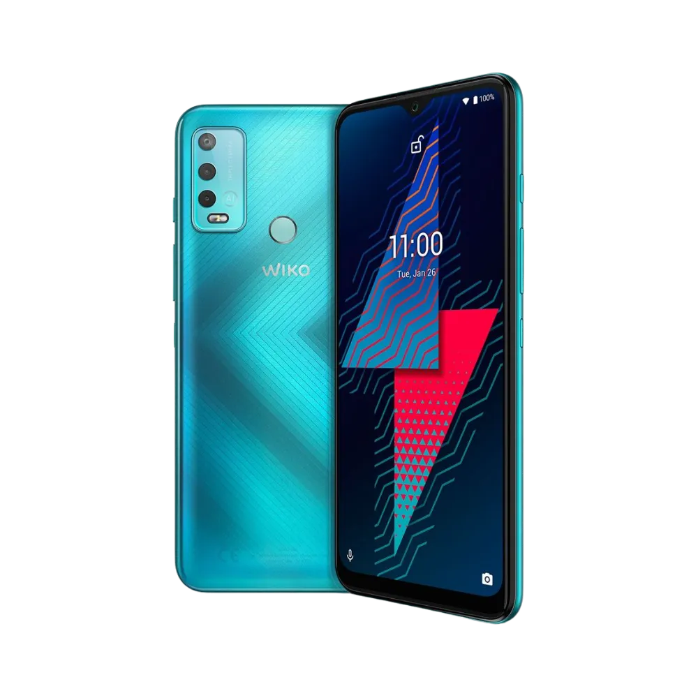 Wiko Power U30 bleu vu de face et dos, réparation écran et batterie chez iTelier Lyon avec pièces garanties, service rapide et envoi sécurisé partout en France.