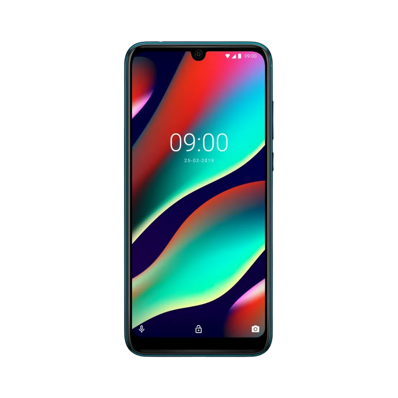 Vue avant du Wiko View 3 Pro bleu, remplacement écran original et diagnostic gratuit chez iTelier Lyon, réparation express avec garantie un an.