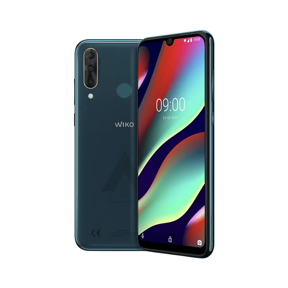 Wiko View 3 Pro bleu vu de face et de dos, réparation écran original et batterie avec iTelier Lyon, service rapide, pièces d’origine garanties, envoi national sécurisé.