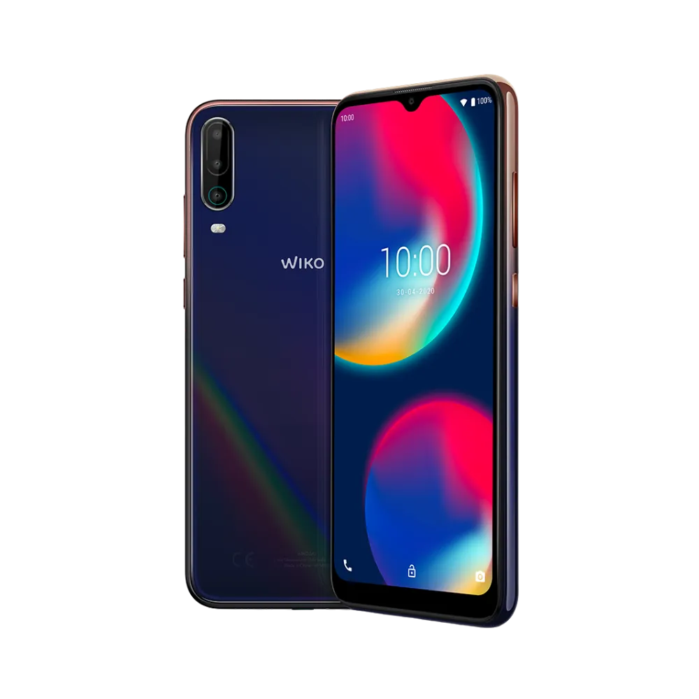 Wiko View 4 violet vu de face et de dos, réparation écran et batterie avec iTelier Lyon, service rapide, pièces d’origine garanties, envoi sécurisé dans toute la France.